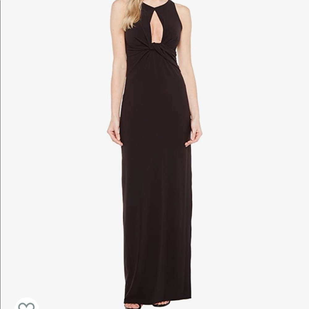 NWT Halston Heritage Round Neck Gown Keyhole 6 Prom Dress